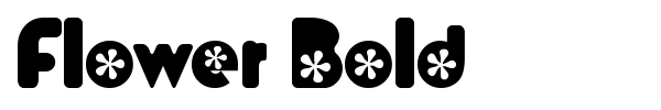 Flower Bold font preview